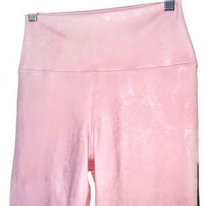 BNWT Carbon38 Metallic Snake 7/8 High Waist Legging-Pink